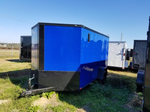 Electric Blue 6x12 Single Axle Cargo Trailers for Sale
