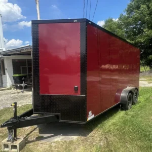7X16 Fast Cargo Enclosed Race Trailer | Side by Side