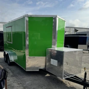 7x14 Concession Trailer for Sale – Green
