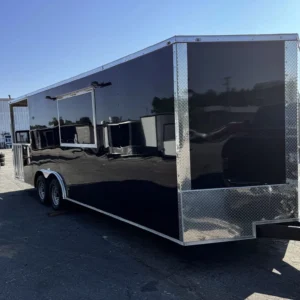8.5x24 Hook & Line Cargo Food Trailer | BBQ Patio