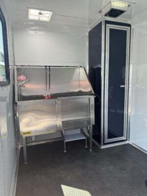Dog Grooming Trailer Interior