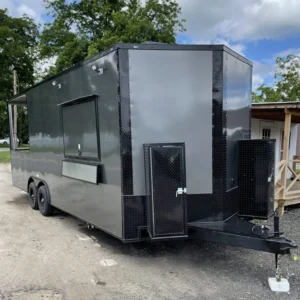 8.5x24 Hook& Line Cargo Food Trailer | Grill Patio