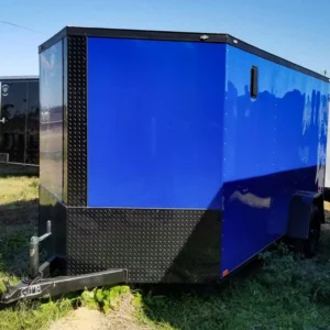 6x12 Enclosed Trailer for Sale – Electric Blue
