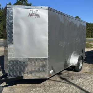 6×12 Anvil Silver Enclosed Trailer
