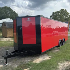 8.5x24 Enclosed Car Hauler for Sale – Red