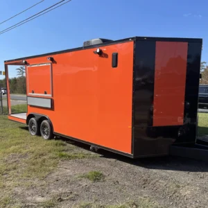 8.5x22 Hook & Line Cargo Food Trailer | BBQ Patio