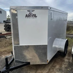 5x8 Enclosed Trailer for Sale – White