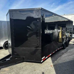 8.5x24 Enclosed Car Hauler for Sale - Black