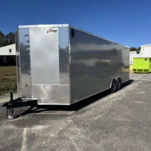 8.5x24 Enclosed Car Hauler for Sale – Silver