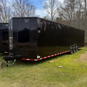 Black triple axle enclosed cargo trailer for sale – Hunt’s Custom Cargo Georgia